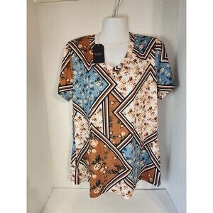 Sampeel V Neck Silky Feel Blouse Size Large